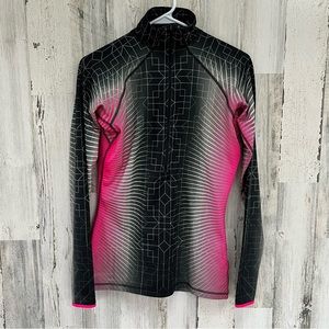 Nike Pro Thermal Black/Pink 1/2 Zip Running Pullover Size Medium